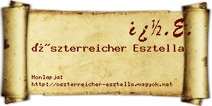 Öszterreicher Esztella névjegykártya